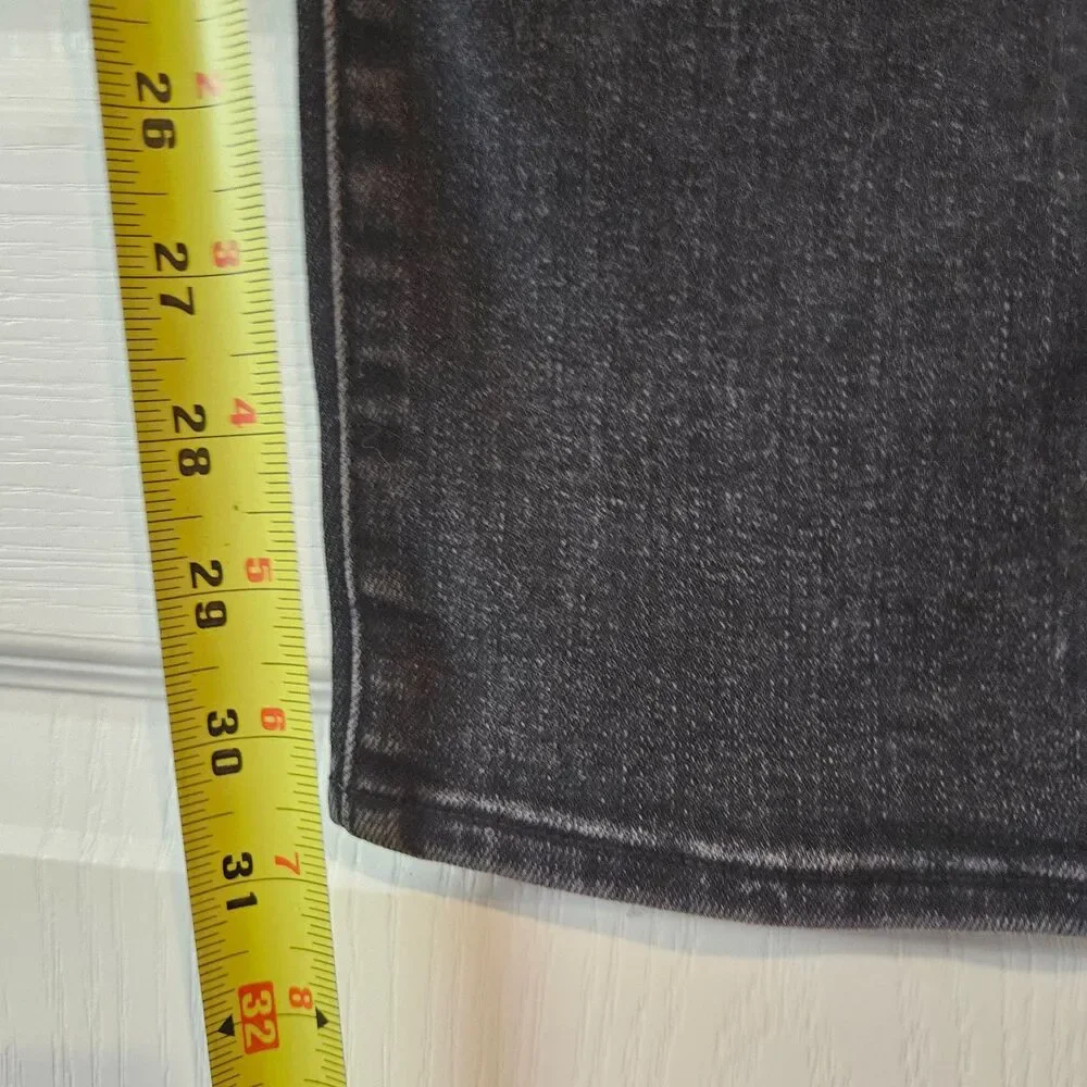 BBC IceCream Jeans Black Wash Slim Straight Fit Sz 34 Running Dog
